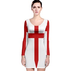 Cross Of Saint James Long Sleeve Velvet Bodycon Dress by abbeyz71