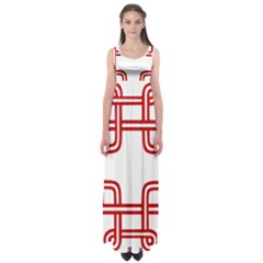 Macedonian Cross Empire Waist Maxi Dress by abbeyz71