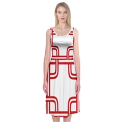 Macedonian Cross Midi Sleeveless Dress by abbeyz71