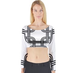 Macedonian Cross Long Sleeve Crop Top by abbeyz71