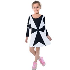 Maltese Cross Kids  Long Sleeve Velvet Dress by abbeyz71