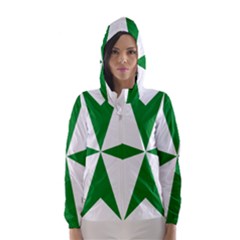 Cross Of Saint Lazarus Hooded Wind Breaker (women)