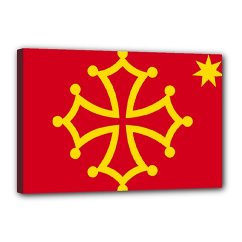 Flag Of Occitania Canvas 18  X 12  by abbeyz71