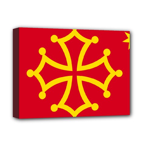 Flag Of Occitania Deluxe Canvas 16  X 12   by abbeyz71