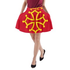 Flag Of Occitania A-line Pocket Skirt by abbeyz71