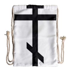 Orthodox Cross  Drawstring Bag (large) by abbeyz71