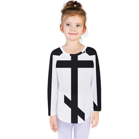 Orthodox Cross  Kids  Long Sleeve Tee by abbeyz71