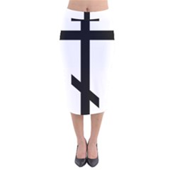 Orthodox Cross  Velvet Midi Pencil Skirt by abbeyz71