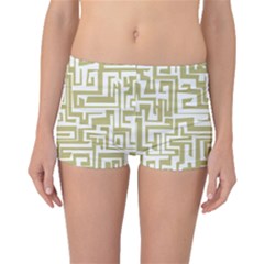 Pattern Boyleg Bikini Bottoms