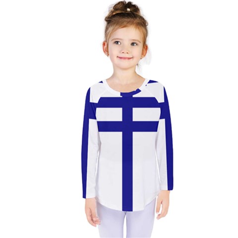 Papal Cross Kids  Long Sleeve Tee by abbeyz71