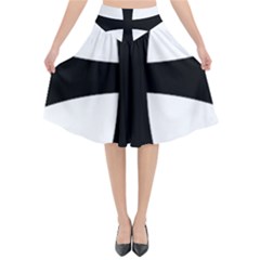 Cross Patty Flared Midi Skirt by abbeyz71