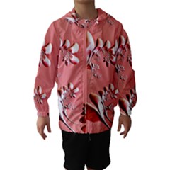 Amazing Floral Fractal B Hooded Wind Breaker (kids) by Fractalworld