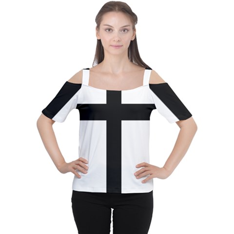 Patriarchal Cross Women s Cutout Shoulder Tee by abbeyz71