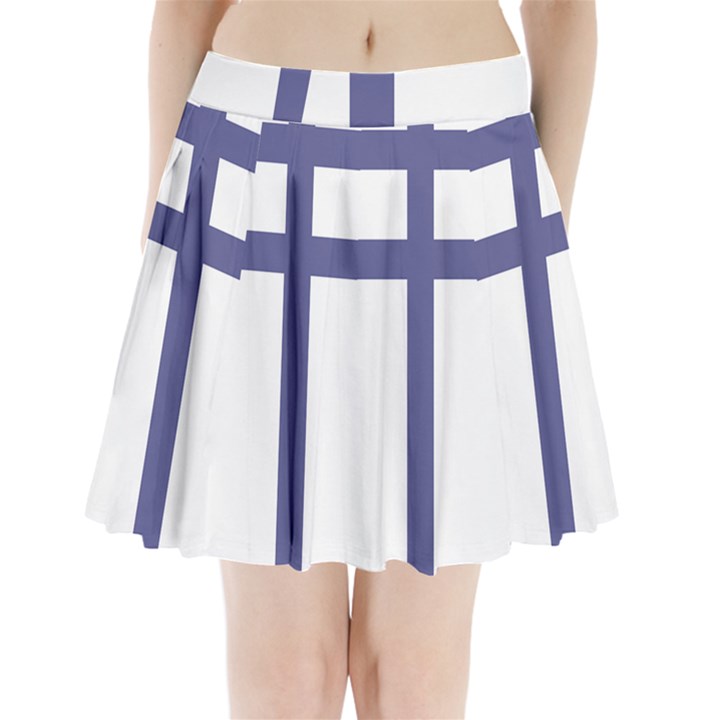 Patriarchal Cross Pleated Mini Skirt