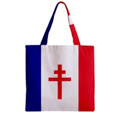 Flag Of Free France (1940-1944) Zipper Grocery Tote Bag by abbeyz71