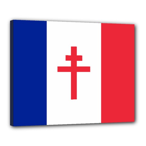 Flag Of Free France (1940-1944) Canvas 20  X 16  by abbeyz71