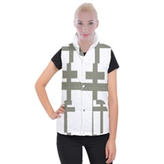 Cross Of Lorraine  Women s Button Up Puffer Vest by abbeyz71