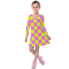 Pattern Kids  Long Sleeve Velvet Dress