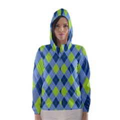 Plaid Pattern Hooded Wind Breaker (women) by Valentinaart