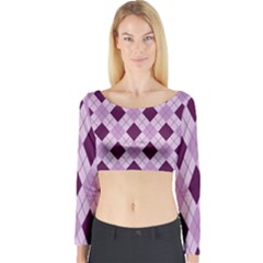 Plaid Pattern Long Sleeve Crop Top by Valentinaart