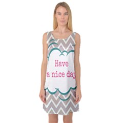 Have A Nice Day Sleeveless Satin Nightdress