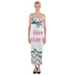 Have A Nice Day Fitted Maxi Dress