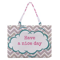 Have A Nice Day Medium Zipper Tote Bag