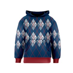 Diamonds And Lasers Argyle  Kids  Pullover Hoodie by emilyzragz