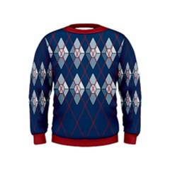 Diamonds And Lasers Argyle  Kids  Sweatshirt