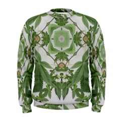 Marijuana Leaf Pattern Men s Sweatshirt by getstonedinstyle