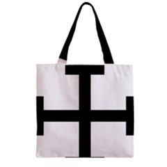 Cross Potent Zipper Grocery Tote Bag by abbeyz71