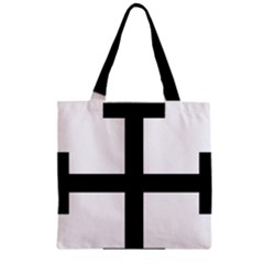 Cross Potent  Zipper Grocery Tote Bag