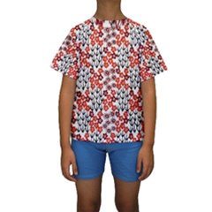 Simple Japanese Patterns Kids  Short Sleeve Swimwear