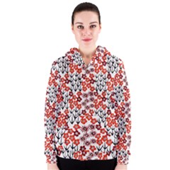 Simple Japanese Patterns Women s Zipper Hoodie