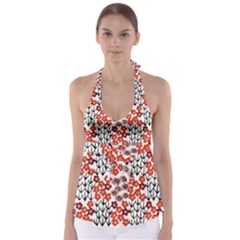 Simple Japanese Patterns Babydoll Tankini Top