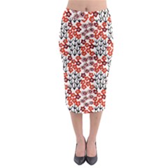 Simple Japanese Patterns Midi Pencil Skirt