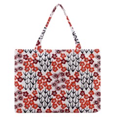 Simple Japanese Patterns Medium Zipper Tote Bag