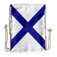 Saint Andrew s Cross Drawstring Bag (large) by abbeyz71