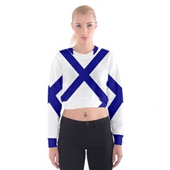 Saint Andrew s Cross Cropped Sweatshirt