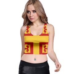 Byzantine Imperial Flag, 14th Century Racer Back Crop Top by abbeyz71