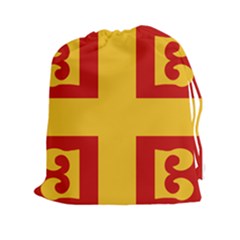 Byzantine Imperial Flag, 14th Century Drawstring Pouches (xxl) by abbeyz71