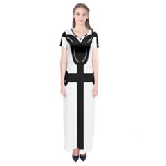 Caucasian Albanian Cross Short Sleeve Maxi Dress by abbeyz71