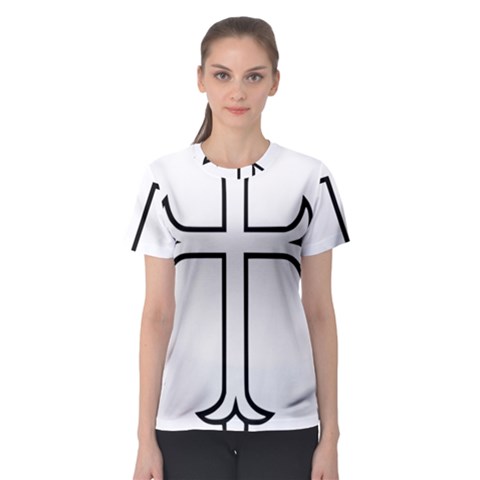 Western Syriac Cross Women s Sport Mesh Tee by abbeyz71