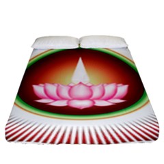 Ayyavazhi Symbol  Fitted Sheet (king Size) by abbeyz71