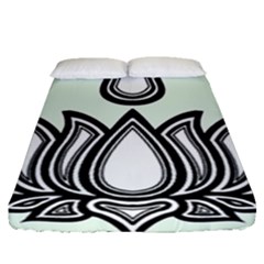 Ayyavazhi Symbol Fitted Sheet (Queen Size)