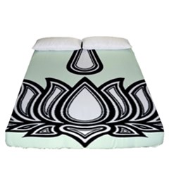 Ayyavazhi Symbol Fitted Sheet (California King Size)