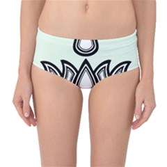 Ayyavazhi Symbol Mid-Waist Bikini Bottoms