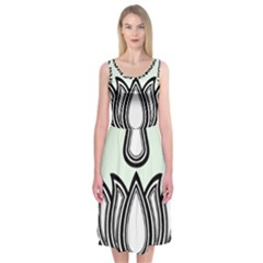 Ayyavazhi Symbol Midi Sleeveless Dress