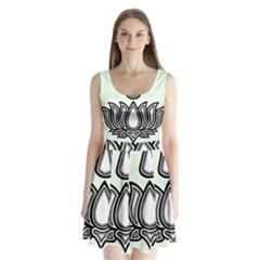 Ayyavazhi Symbol Split Back Mini Dress 