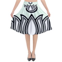 Ayyavazhi Symbol Flared Midi Skirt